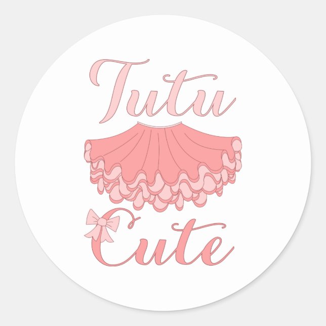 Sticker Rond Tutu Cute Ballet (Devant)