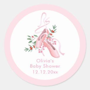 Sticker Rond Tutu de ballerine rose pour bébé en hiver Froid Sh