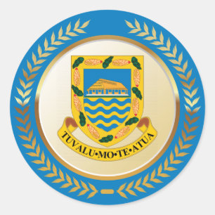 Sticker Rond Tuvalu Armoiries