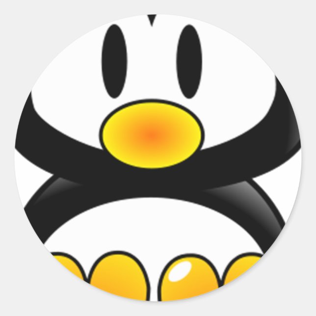 Sticker Rond tux à pingouin pour bébé (Devant)