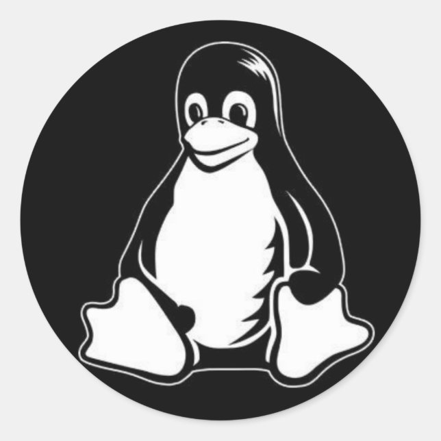 Sticker Rond Tux Black (Devant)