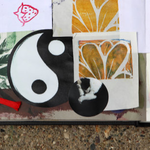 Sticker Rond Tuxedo Chat Kitty Chats Noir et Blanc Catalogue