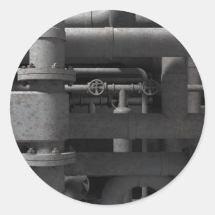 Sticker Rond Tuyaux et valves