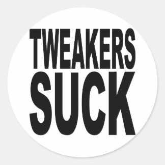 Sticker Rond Tweakers Suck