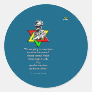 Sticker Rond Tweaks Vêtements - Marcus Mosiah Garvey Citation -