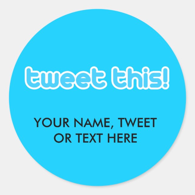 Sticker Rond Tweetez ceci (Devant)