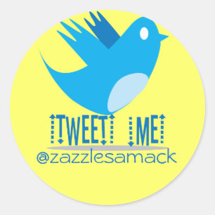 Sticker Rond Tweetez-moi à votre adresse Tweet