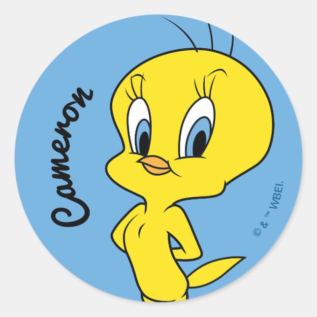 Sticker Rond TWEETY™ | Clever Bird (Devant)