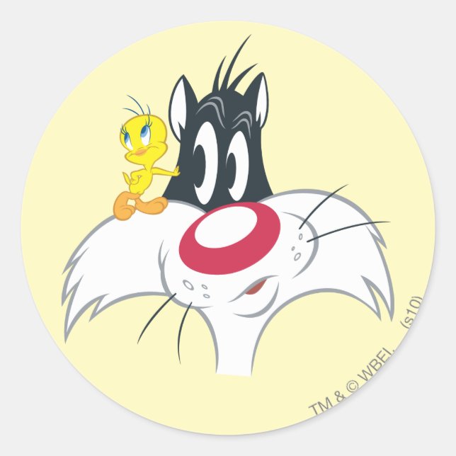 Sticker Rond TWEETY™ En action Pose 12 (Devant)