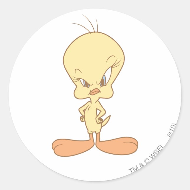 Sticker Rond TWEETY™ en colère (Devant)
