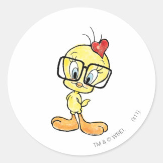 Sticker Rond TWEETY™ Nerd