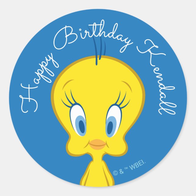 Sticker Rond TWEETY™ | Petit oiseau innocent (Devant)