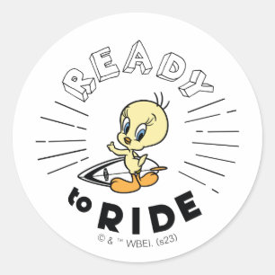 Sticker Rond TWEETY™ Surfboard - Prêt à rouler