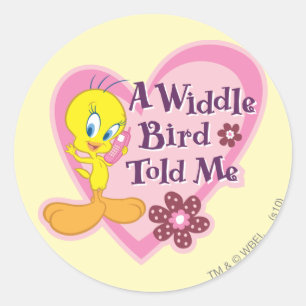 Sticker Rond TWEETY™ "Un petit oiseau me l'a dit"