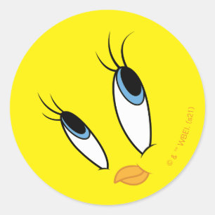 Sticker Rond TWEETY™ - Yeux doux