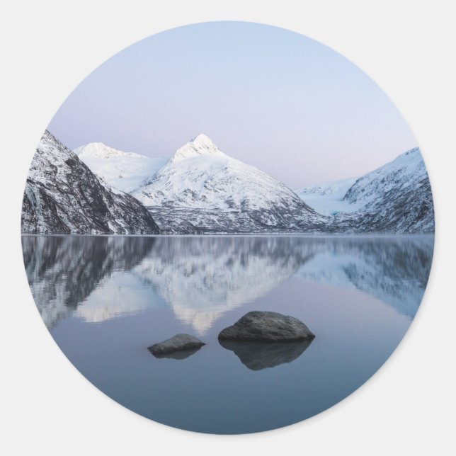 Sticker Rond Twilight du lac Portage (Devant)