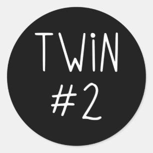 Sticker Rond Twin 1 Twin 2