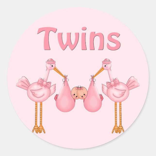 Sticker Rond Twin Girls (Devant)