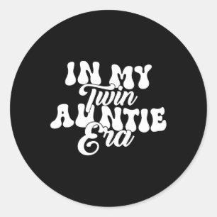 Sticker Rond Twin Maman Grossesse Faire-part Drôle Dans Mon Twi