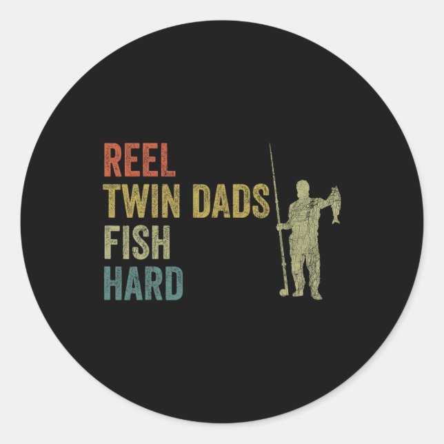 Sticker Rond Twin Papa Fishing (Devant)