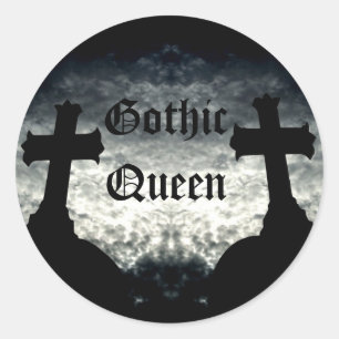 Sticker Rond Twin traverse la reine gothique