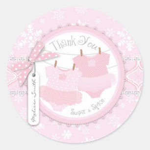 Sticker Rond Twin Tutu Polka Dot Jumpers & Winter Snowflake