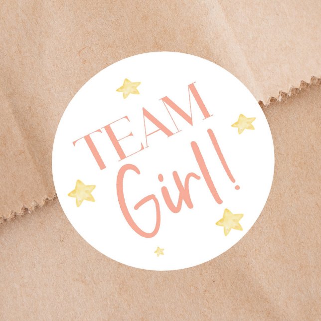 Sticker Rond Twinkle Little Star Team Boy Blue Gender Reveal (Créateur téléchargé)