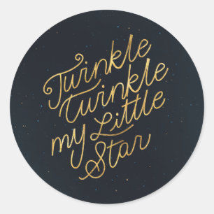Sticker Rond Twinkle scintille ma petite étoile