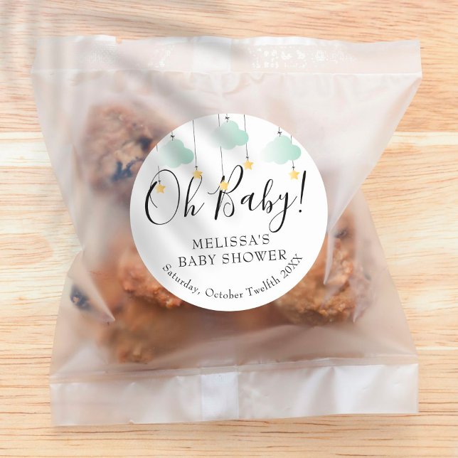 Sticker Rond Twinkle scintille petite étoile Oh Baby baby showe (Créateur téléchargé)