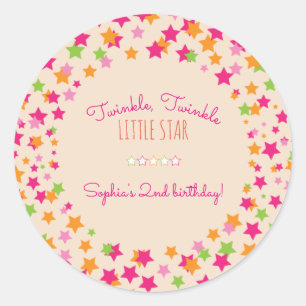 Sticker Rond Twinkle Twinkle Little Star 2e anniversaire