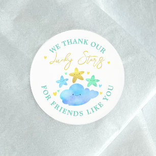Sticker Rond Twinkle Twinkle Little Star Baby shower Merci