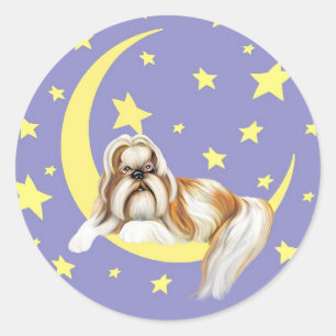 Sticker Rond Twinkle Twinkle Shih Tzu