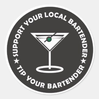 Sticker Rond TYB Support de votre barman local