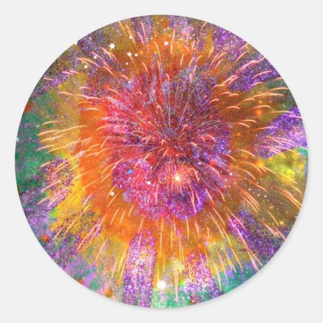 Sticker Rond Tye-Dye (Devant)