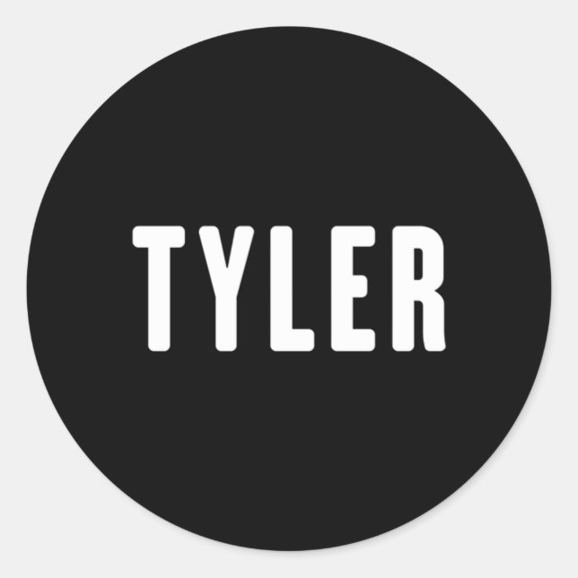 Sticker Rond Tyler Prénom Tyler (Devant)