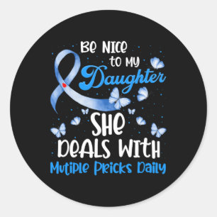Sticker Rond Type 1 Maman T1D Papa Mois de sensibilisation au d