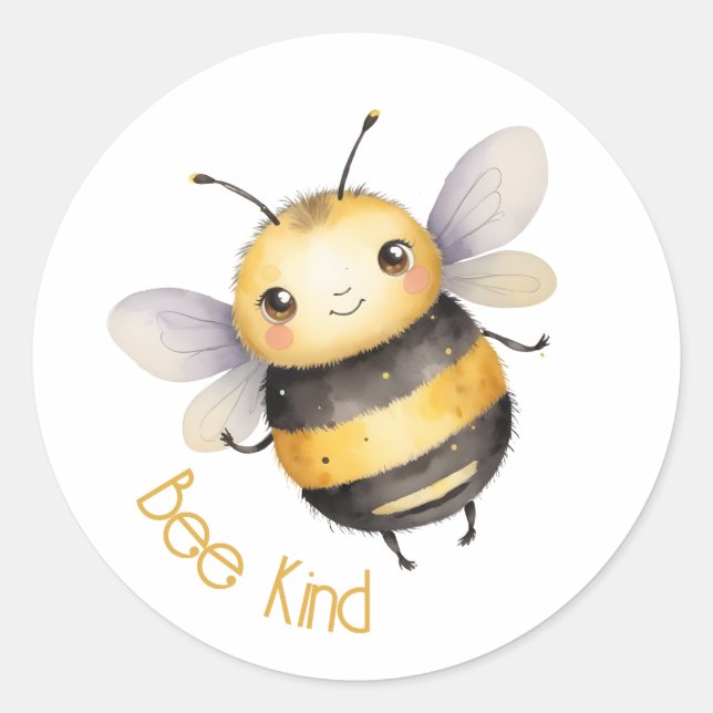 Sticker rond type abeille (Devant)