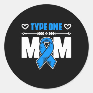 Sticker Rond Type One Maman Diabète Guerrier Diabète Diabète
