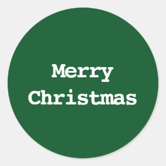 Sticker Rond Typographe de Merry Christmas