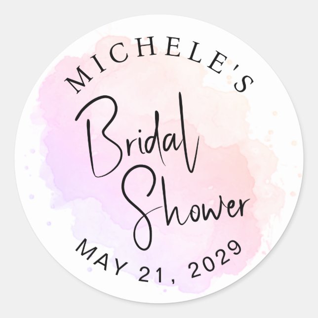 Sticker Rond Typographie de script minimal Baptême de mariage à (Devant)