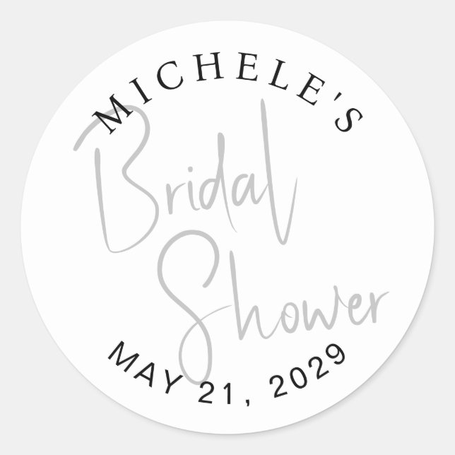 Sticker Rond Typographie de script minimal Mariage moderne (Devant)