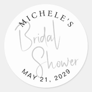 Sticker Rond Typographie de script minimal Mariage moderne sous
