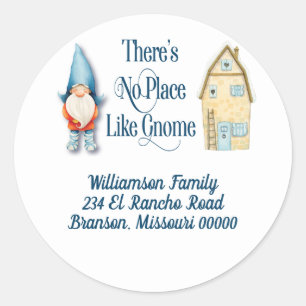 Sticker Rond Typographie mignonne d'adresse de retour de