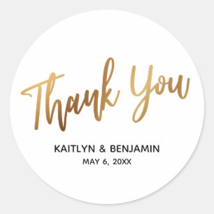 Sticker Rond Typographie minimaliste de l'écriture manuscrite M