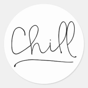 Sticker Rond Typographie minimaliste de refroidissement