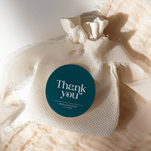 Sticker Rond Typographie minimaliste moderne Mariage profond Tu