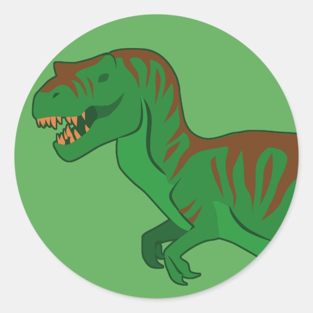 Sticker Rond Tyrannosaurus (face) (Devant)