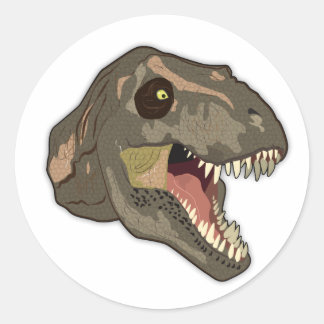 Sticker Rond Tyrannosaurus FRAPPES