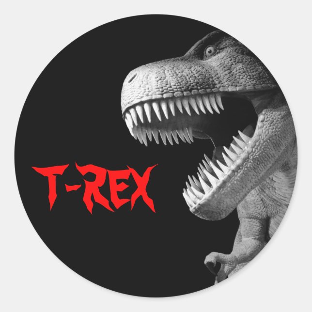 Sticker Rond Tyrannosaurus Rex (Devant)