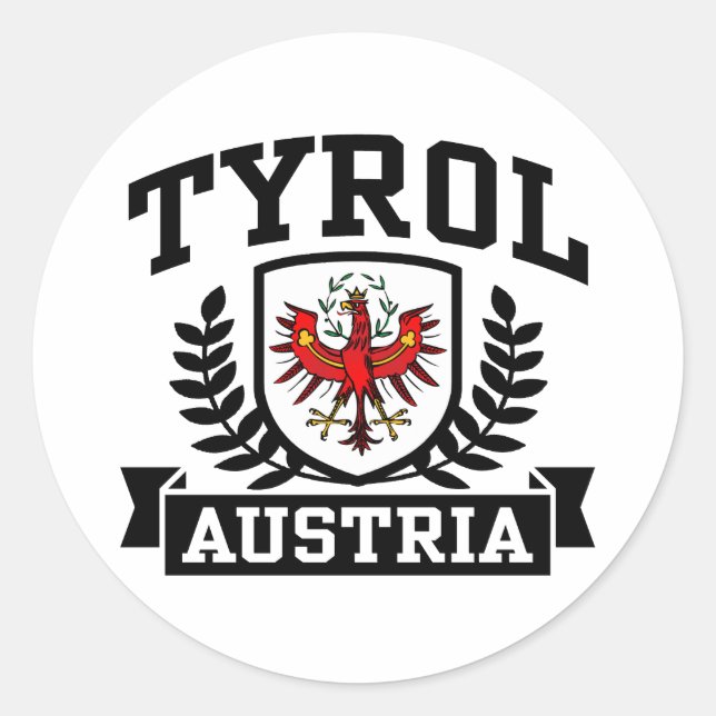 Sticker Rond Tyrol Autriche (Devant)